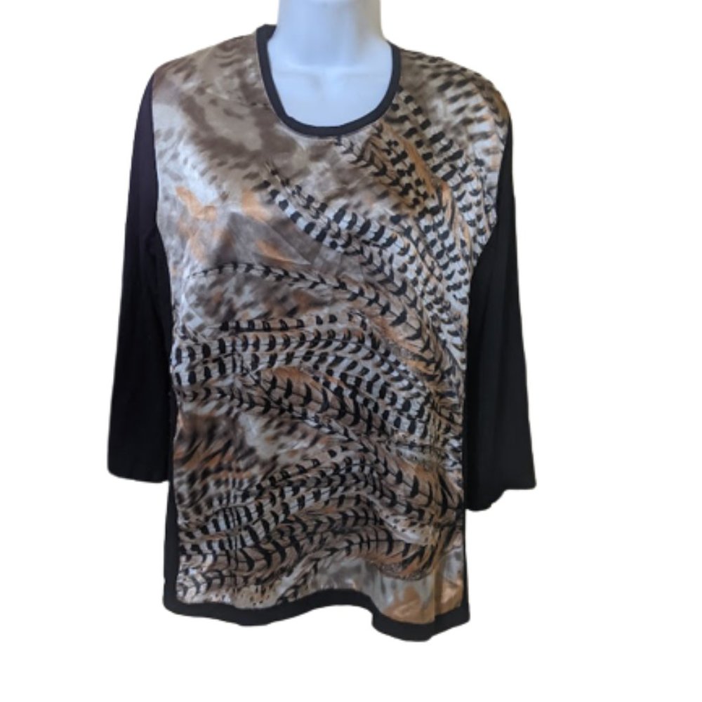 ---  Black and Gold Luminescent Top